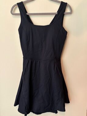 HALARA Black Tank Mini Dress With Built In Bra